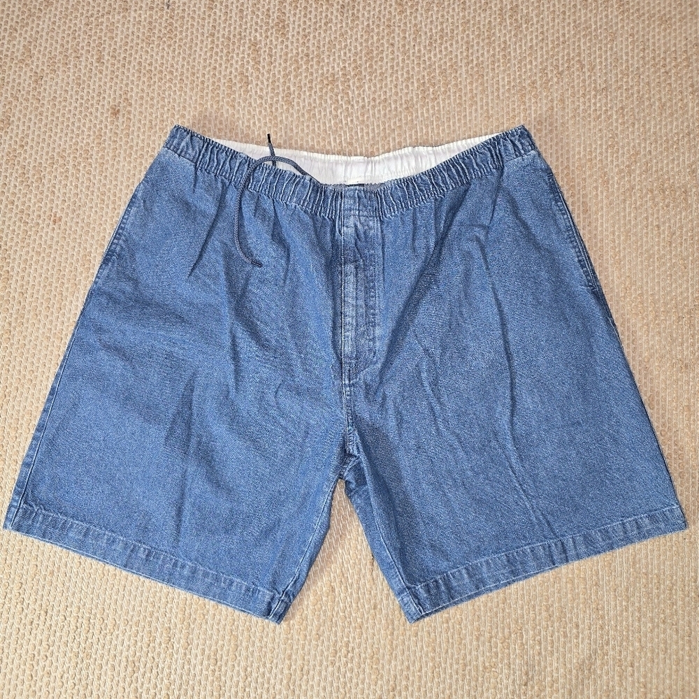 Haband's Casual Joe Jeans Shorts Blue Size Xl Elastic Waistband